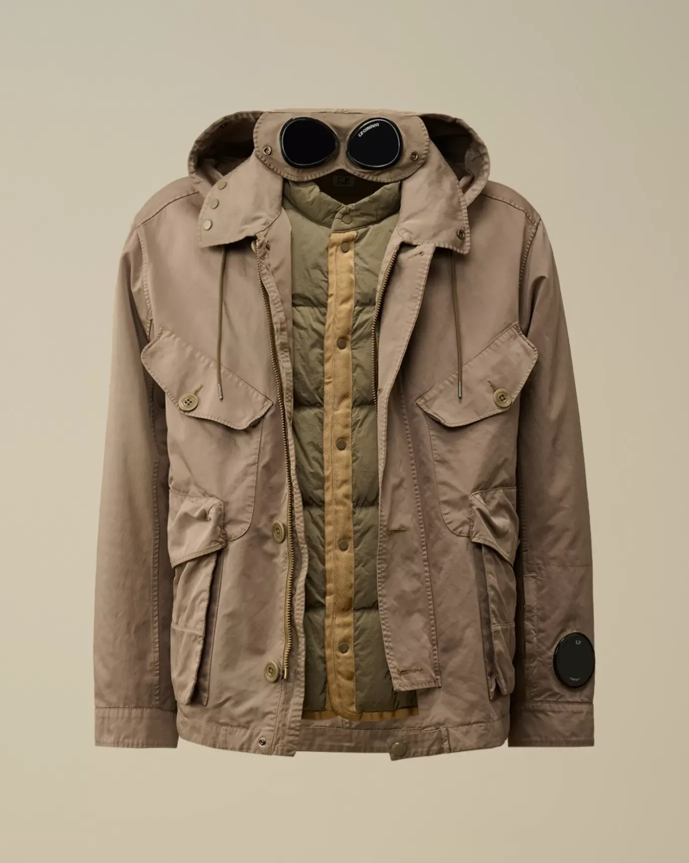 Jacket & Coats<C.P. Company Micro Kei Mille Jacket Walnut – Beige