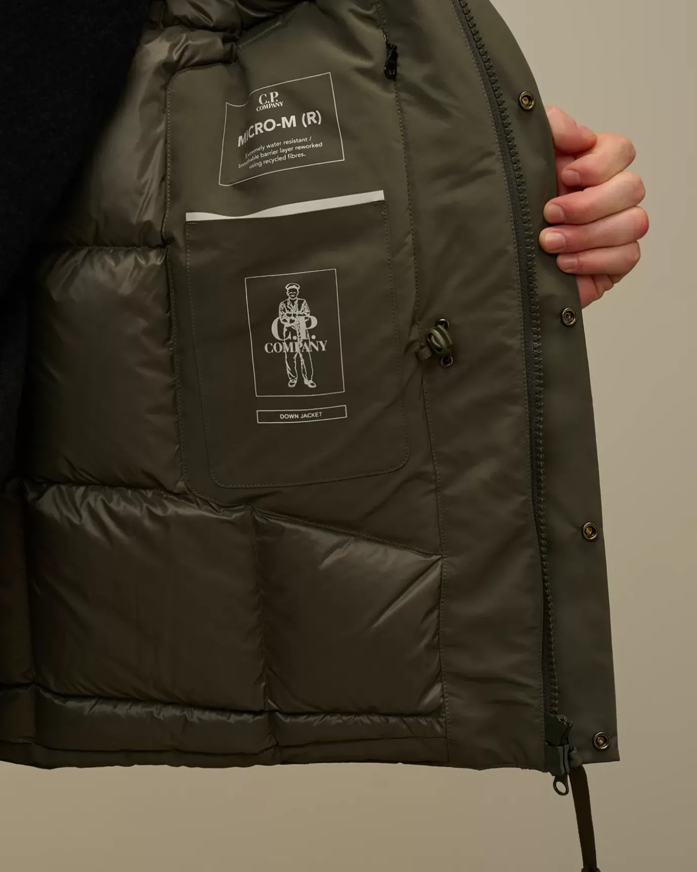 Jacket & Coats<C.P. Company Micro-M (R) Down Field Jacket Grape Leaf – Green