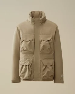 Jacket & Coats<C.P. Company Micro-M (R) Down Field Jacket Walnut – Beige