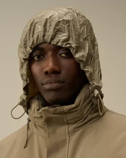 Jacket & Coats<C.P. Company Micro-M (R) Down Field Jacket Walnut – Beige