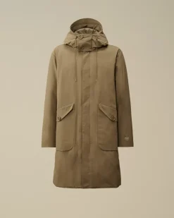 Jacket & Coats<C.P. Company Micro-M (R) Down Parka Walnut – Beige