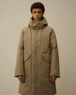 Jacket & Coats<C.P. Company Micro-M (R) Down Parka Walnut – Beige