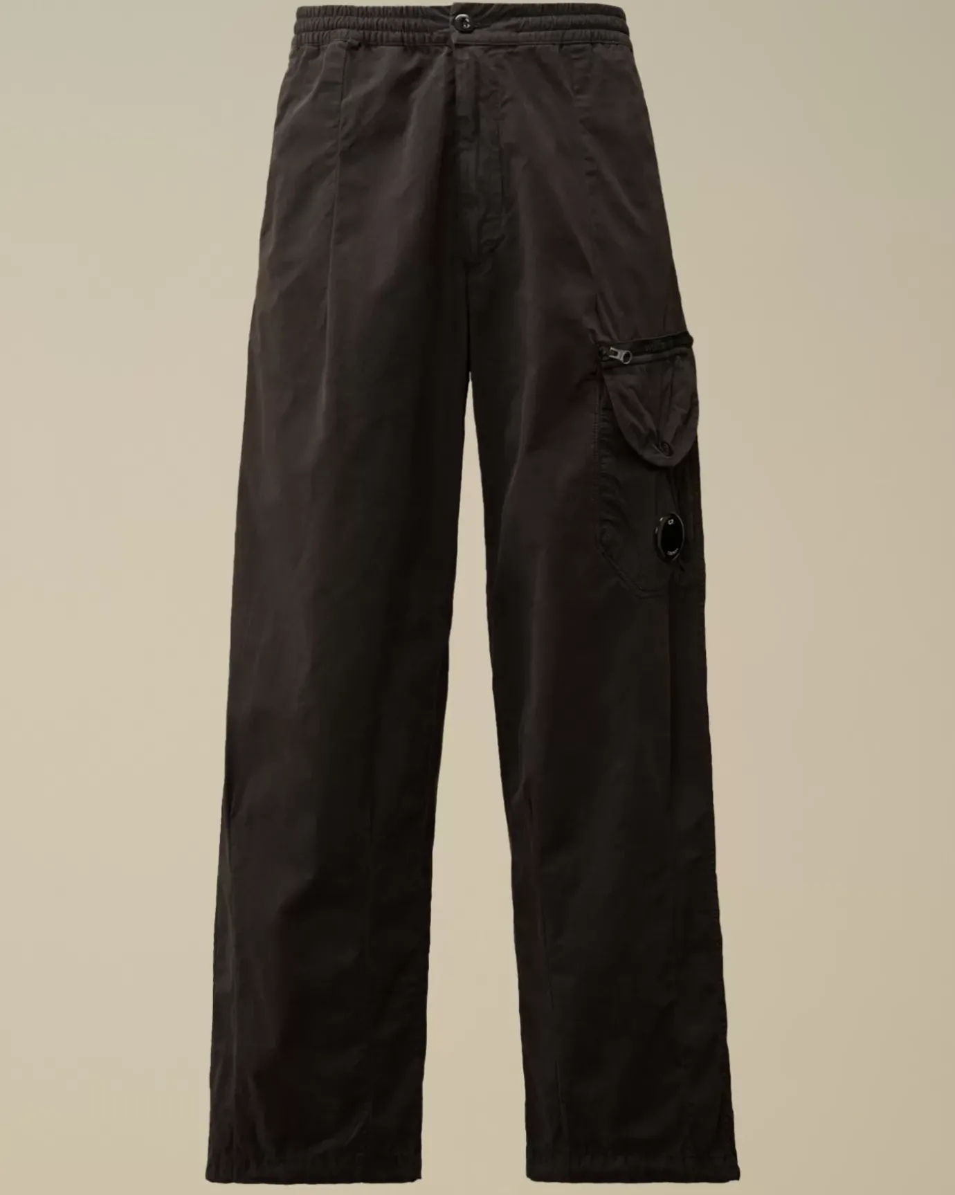 Trousers<C.P. Company Microreps Boxy Lens Cargo Pants Black Sand