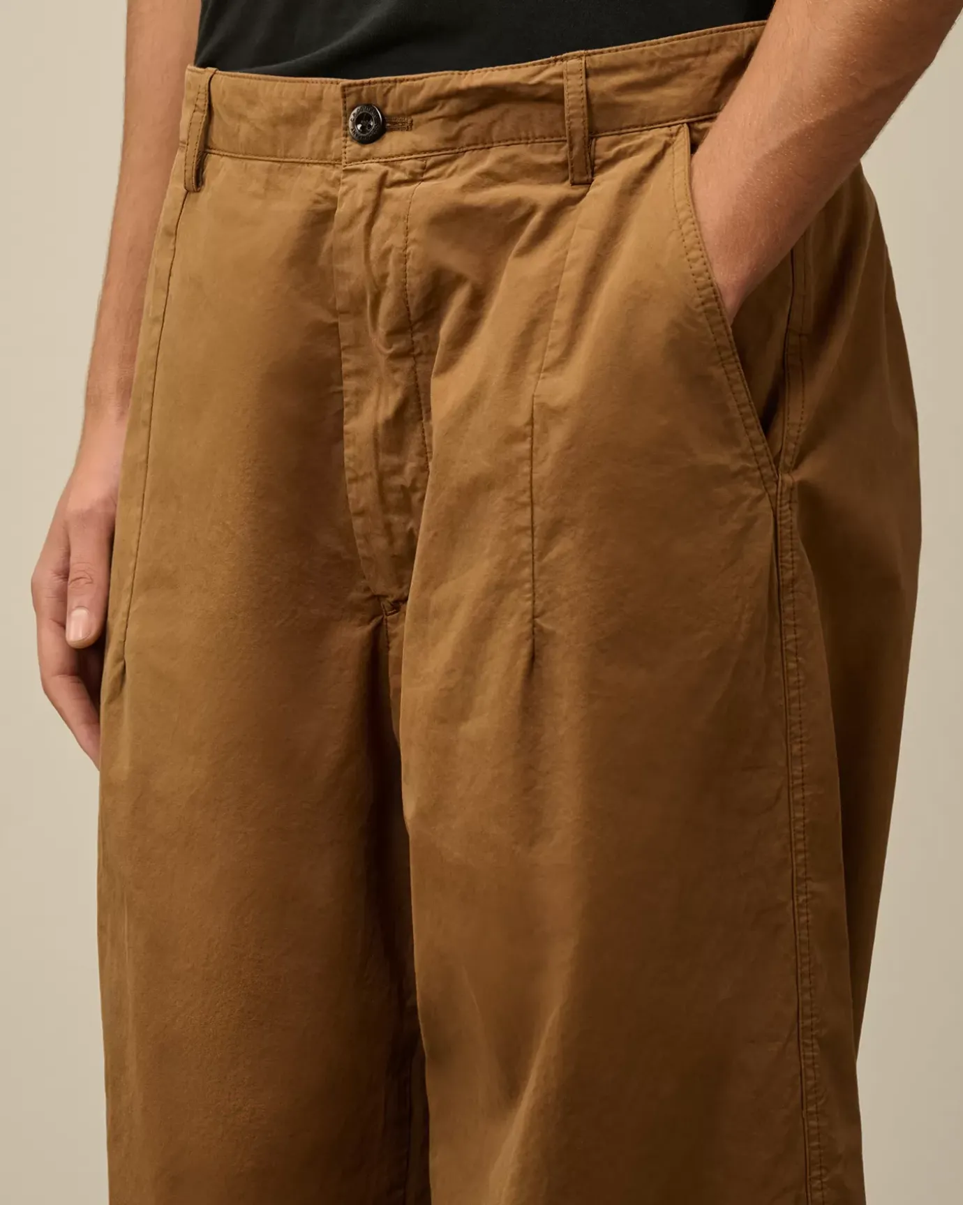 Trousers<C.P. Company Microreps Boxy Pants Toffee – Beige