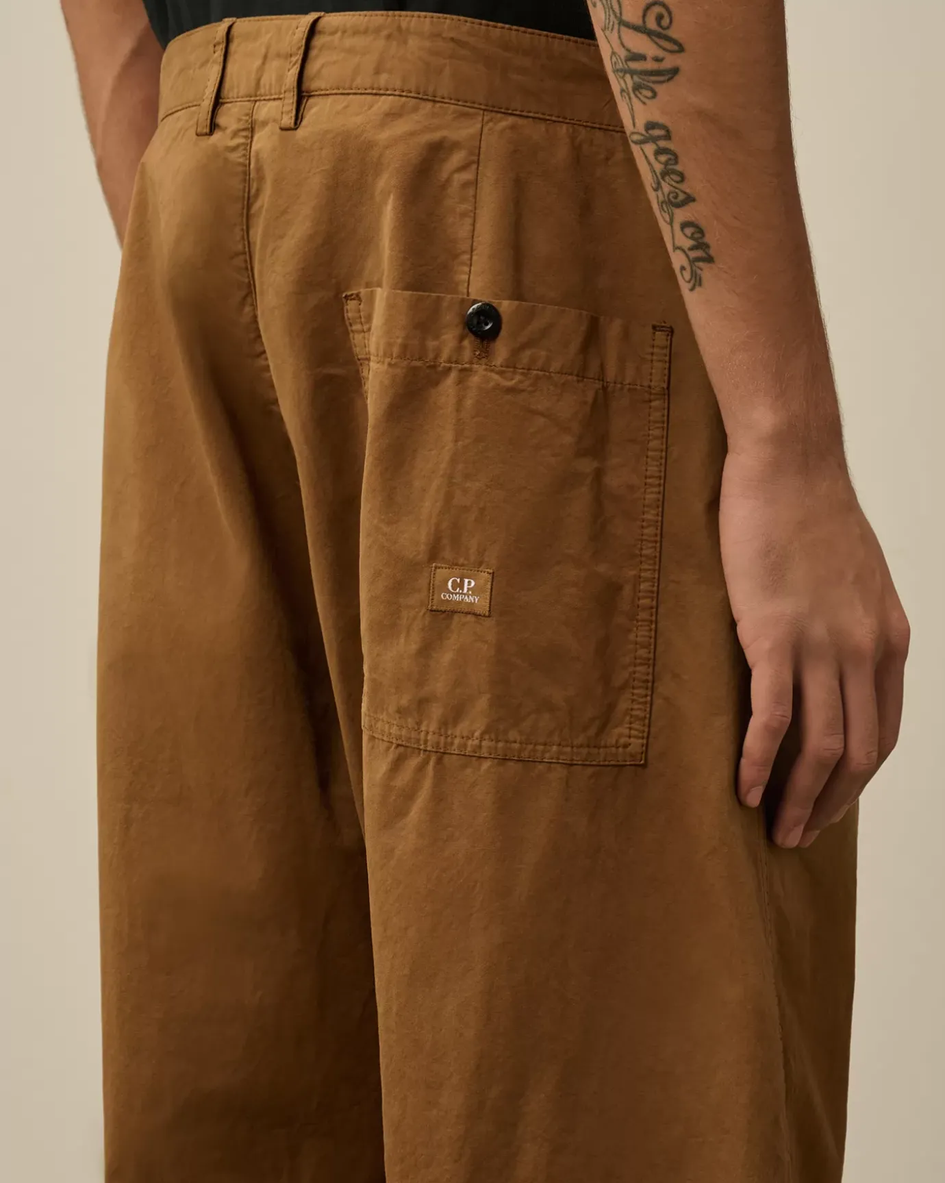 Trousers<C.P. Company Microreps Boxy Pants Toffee – Beige