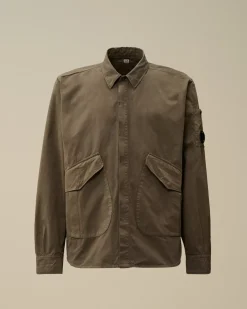 Overshirt<C.P. Company Microreps Diamond Peach Overshirt Grape Leaf – Green