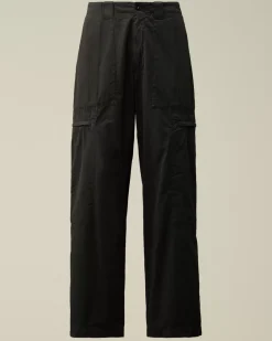 Trousers<C.P. Company Microreps Loose Utility Pants Black Sand