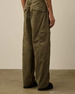 Trousers<C.P. Company Microreps Loose Utility Pants Grape Leaf – Green