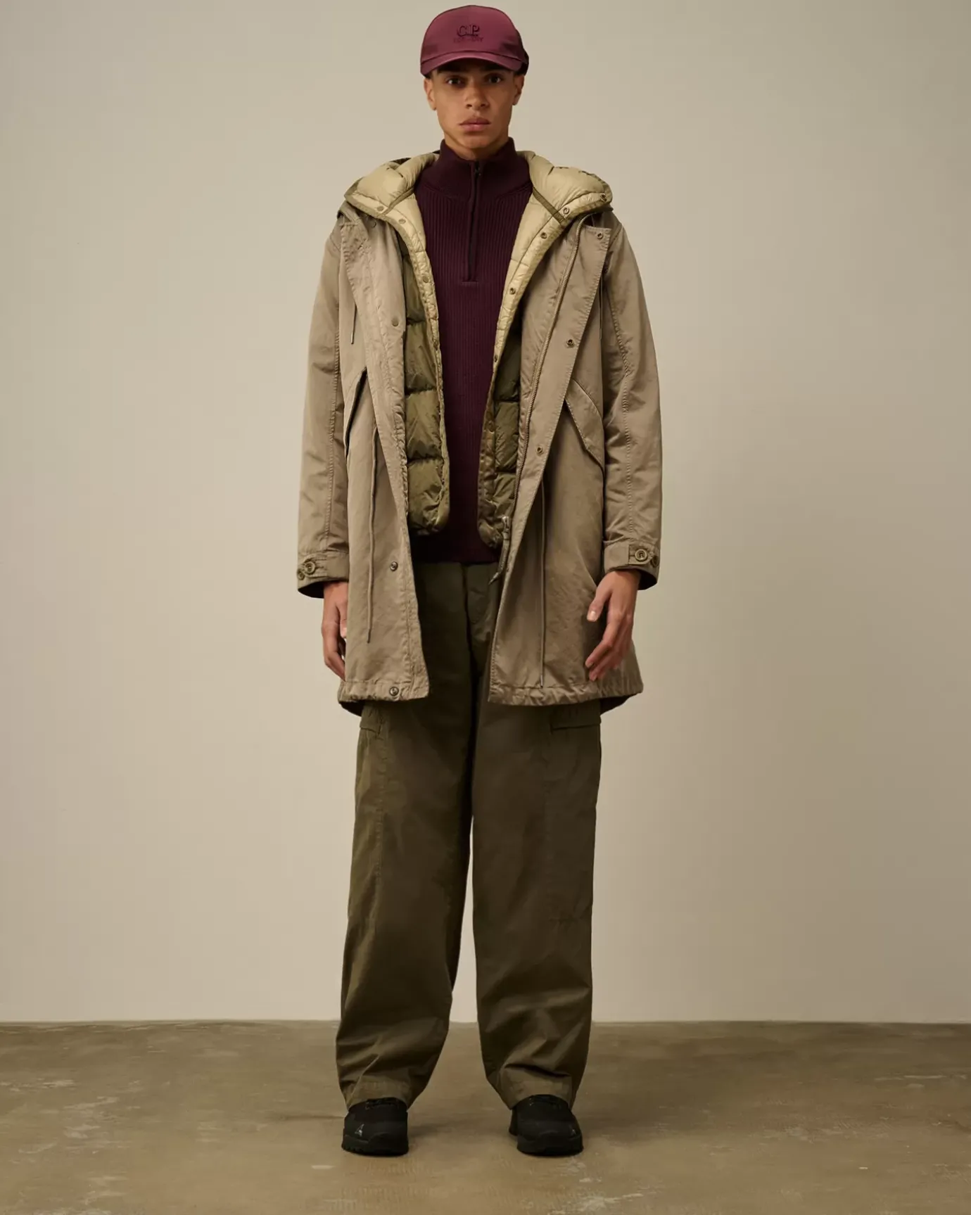 Trousers<C.P. Company Microreps Loose Utility Pants Grape Leaf – Green