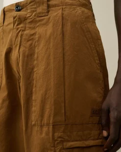 Trousers<C.P. Company Microreps Loose Utility Pants Toffee – Beige