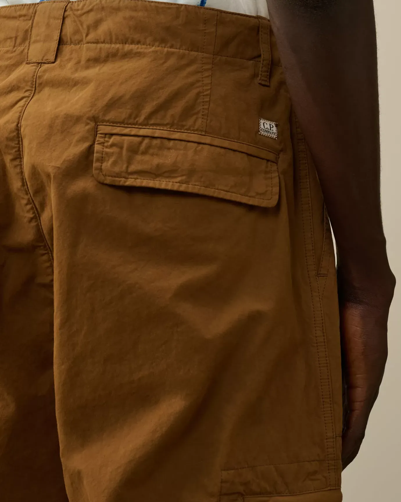Trousers<C.P. Company Microreps Loose Utility Pants Toffee – Beige