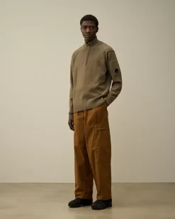 Trousers<C.P. Company Microreps Loose Utility Pants Toffee – Beige