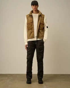 Trousers<C.P. Company Microreps Regular Cargo Pants Black Sand
