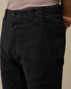 Trousers<C.P. Company Moleskin Stretch Ergonomic Pants Total Eclipse – Blue