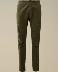 Trousers<C.P. Company Moleskin Stretch Ergonomic Pants Grape Leaf – Green
