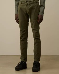 Trousers<C.P. Company Moleskin Stretch Ergonomic Pants Grape Leaf – Green