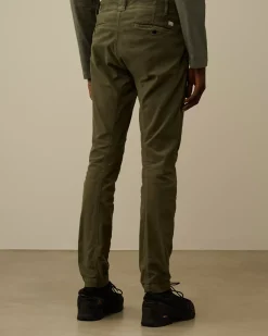 Trousers<C.P. Company Moleskin Stretch Ergonomic Pants Grape Leaf – Green