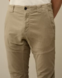 Trousers<C.P. Company Moleskin Stretch Ergonomic Pants Vintage Khaki – Beige