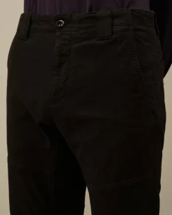 Trousers<C.P. Company Moleskin Stretch Ergonomic Pants Black