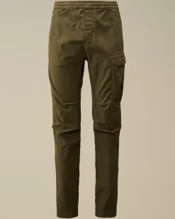Trousers<C.P. Company Moleskin Stretch Regular Cargo Pants Grape Leaf – Green