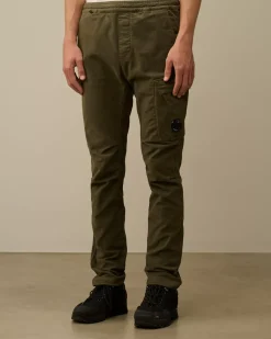 Trousers<C.P. Company Moleskin Stretch Regular Cargo Pants Grape Leaf – Green