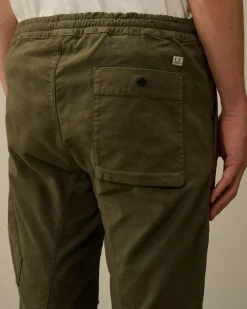 Trousers<C.P. Company Moleskin Stretch Regular Cargo Pants Grape Leaf – Green