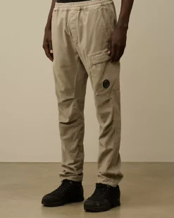 Trousers<C.P. Company Moleskin Stretch Regular Cargo Pants Vintage Khaki – Beige