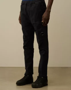 Trousers<C.P. Company Moleskin Stretch Regular Cargo Pants Total Eclipse – Blue