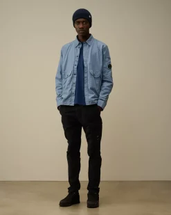 Trousers<C.P. Company Moleskin Stretch Regular Cargo Pants Total Eclipse – Blue