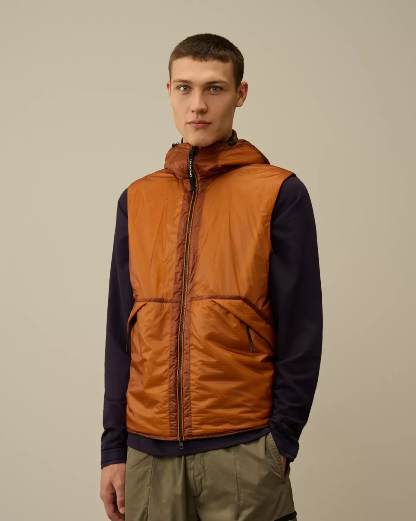 Jacket & Coats<C.P. Company Nada Shell Goggle Vest Bombay Brown