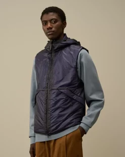 Jacket & Coats<C.P. Company Nada Shell Goggle Vest Estate Blue