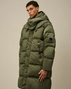 Jacket & Coats<C.P. Company Nycra-R Buttoned Hood Long Down Jacket Grape Leaf – Green
