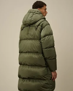 Jacket & Coats<C.P. Company Nycra-R Buttoned Hood Long Down Jacket Grape Leaf – Green