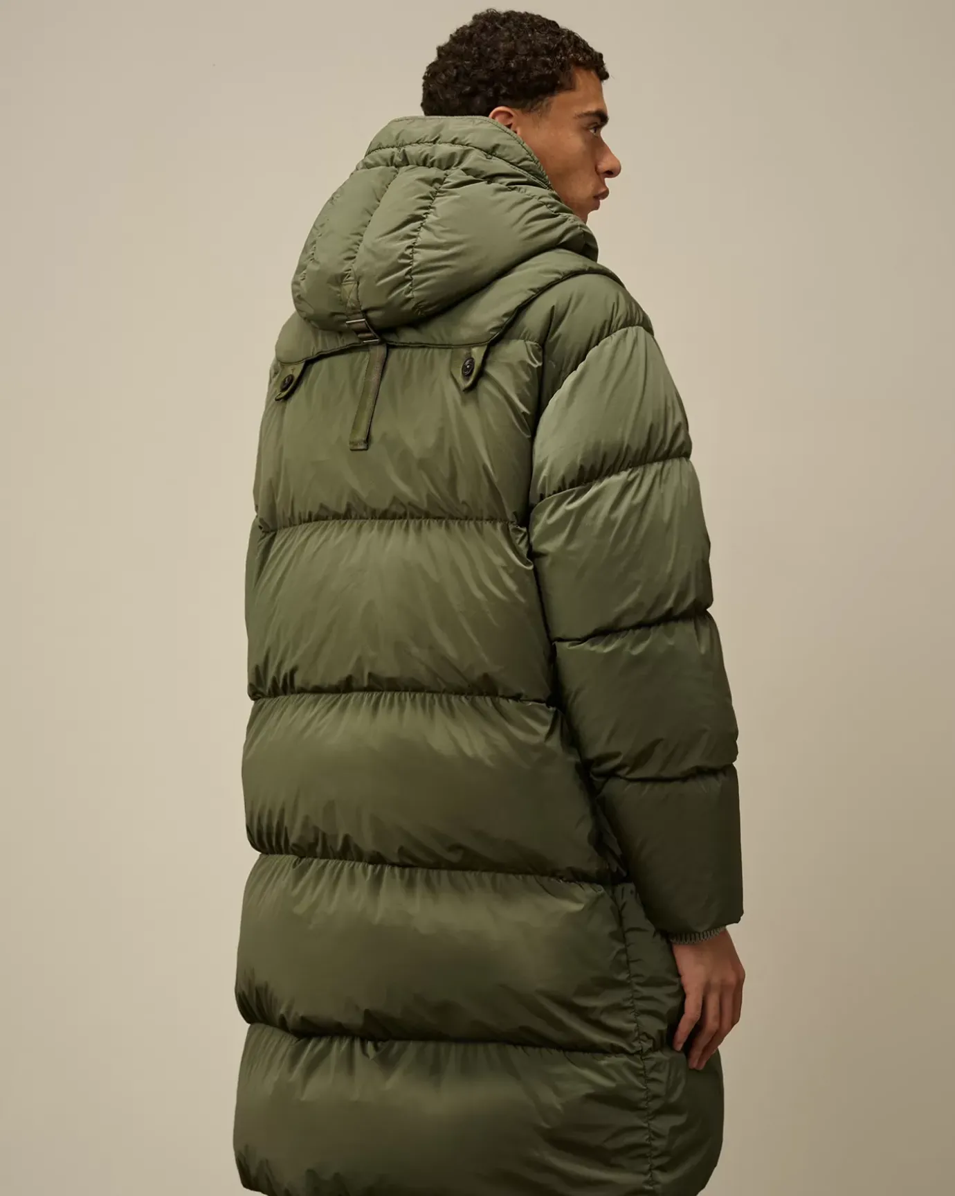 Jacket & Coats<C.P. Company Nycra-R Buttoned Hood Long Down Jacket Grape Leaf – Green