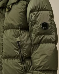 Jacket & Coats<C.P. Company Nycra-R Buttoned Hood Long Down Jacket Grape Leaf – Green