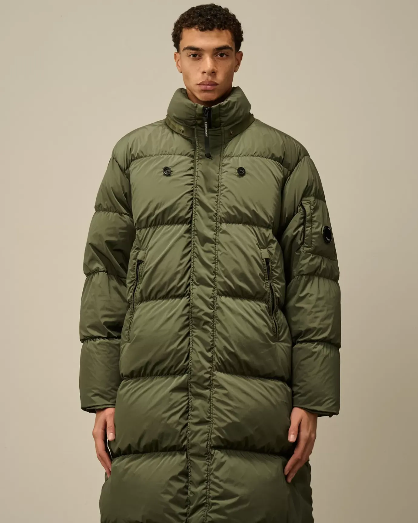 Jacket & Coats<C.P. Company Nycra-R Buttoned Hood Long Down Jacket Grape Leaf – Green
