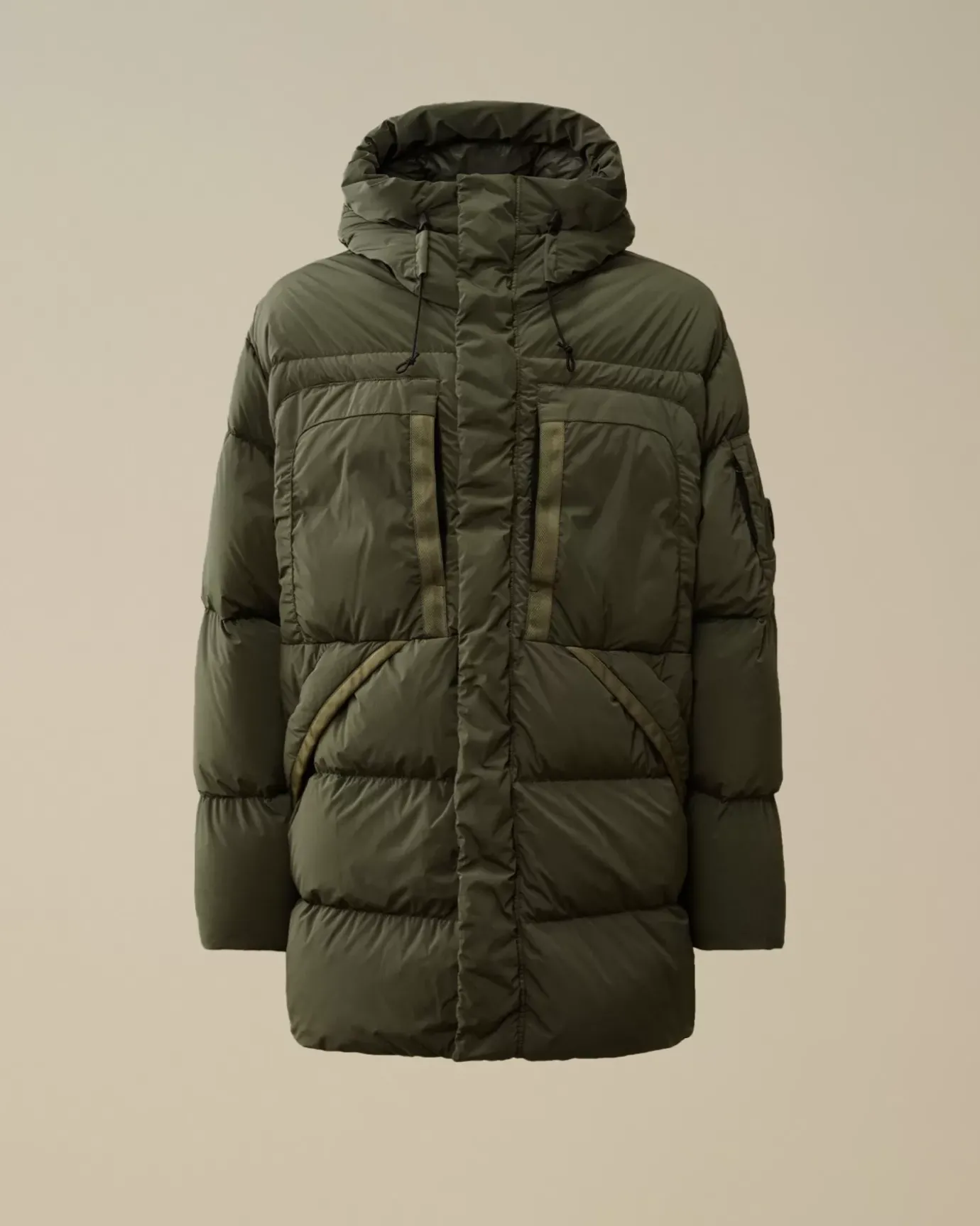 Jacket & Coats<C.P. Company Nycra-R Hooded Long Down Jacket Grape Leaf – Green