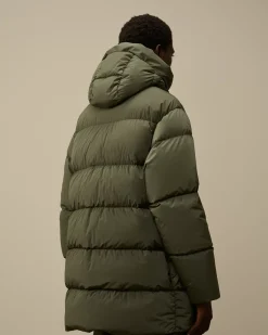 Jacket & Coats<C.P. Company Nycra-R Hooded Long Down Jacket Grape Leaf – Green