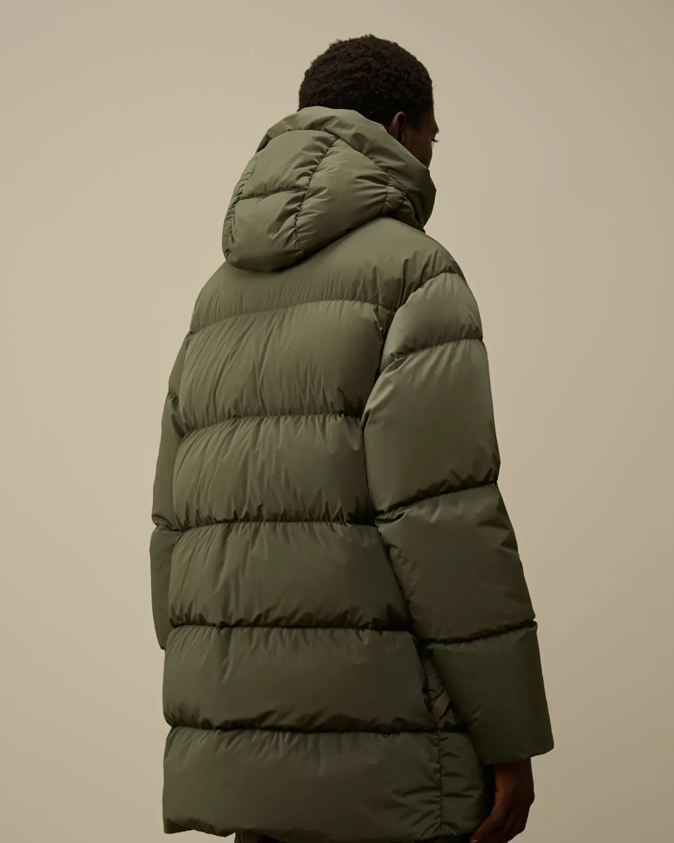 Jacket & Coats<C.P. Company Nycra-R Hooded Long Down Jacket Grape Leaf – Green