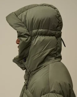 Jacket & Coats<C.P. Company Nycra-R Hooded Long Down Jacket Grape Leaf – Green