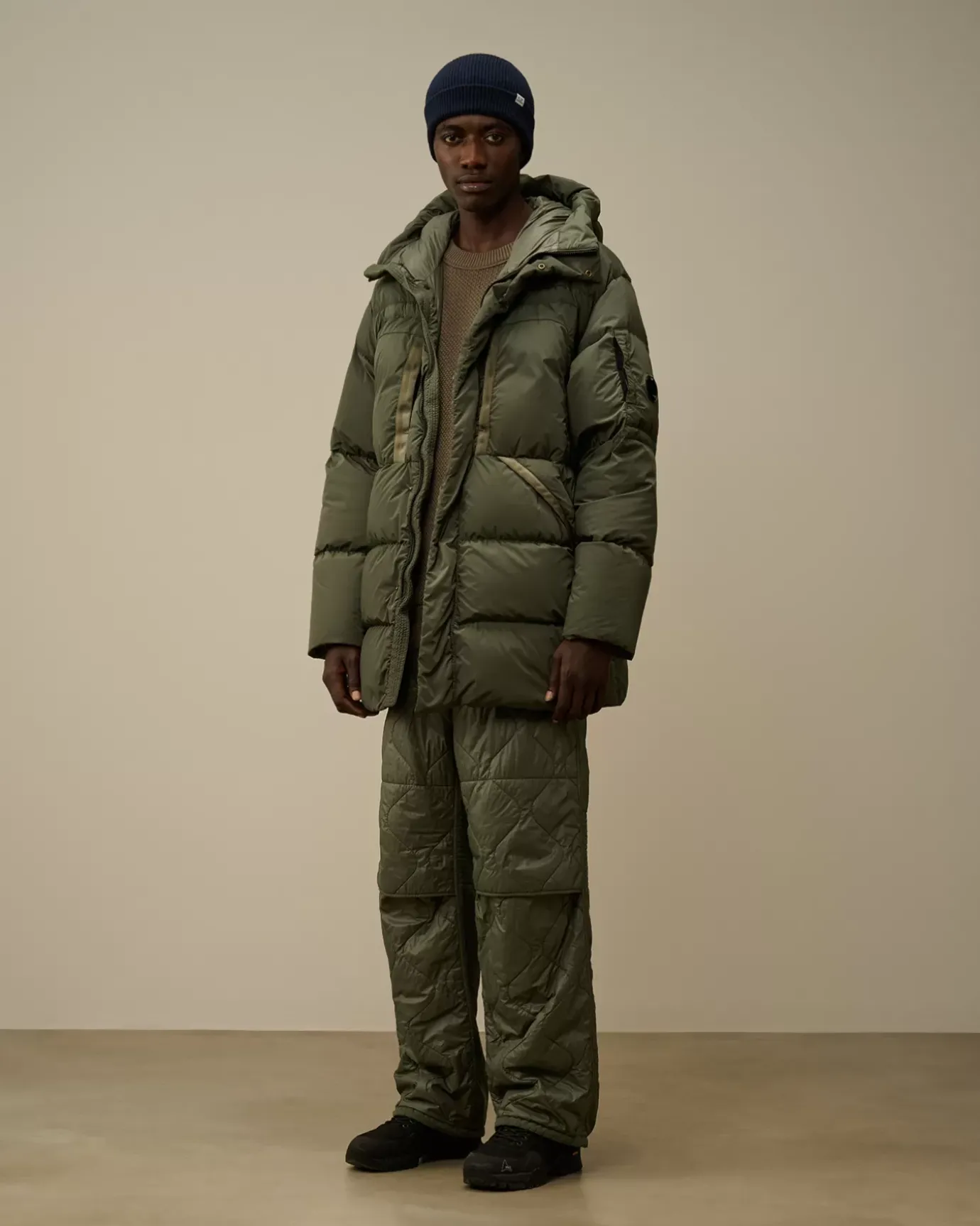 Jacket & Coats<C.P. Company Nycra-R Hooded Long Down Jacket Grape Leaf – Green