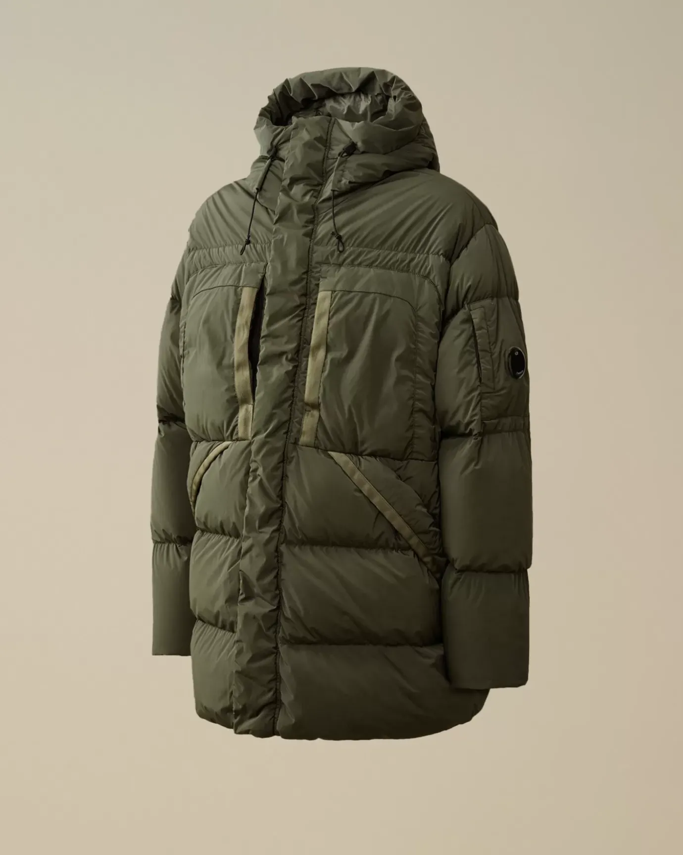 Jacket & Coats<C.P. Company Nycra-R Hooded Long Down Jacket Grape Leaf – Green