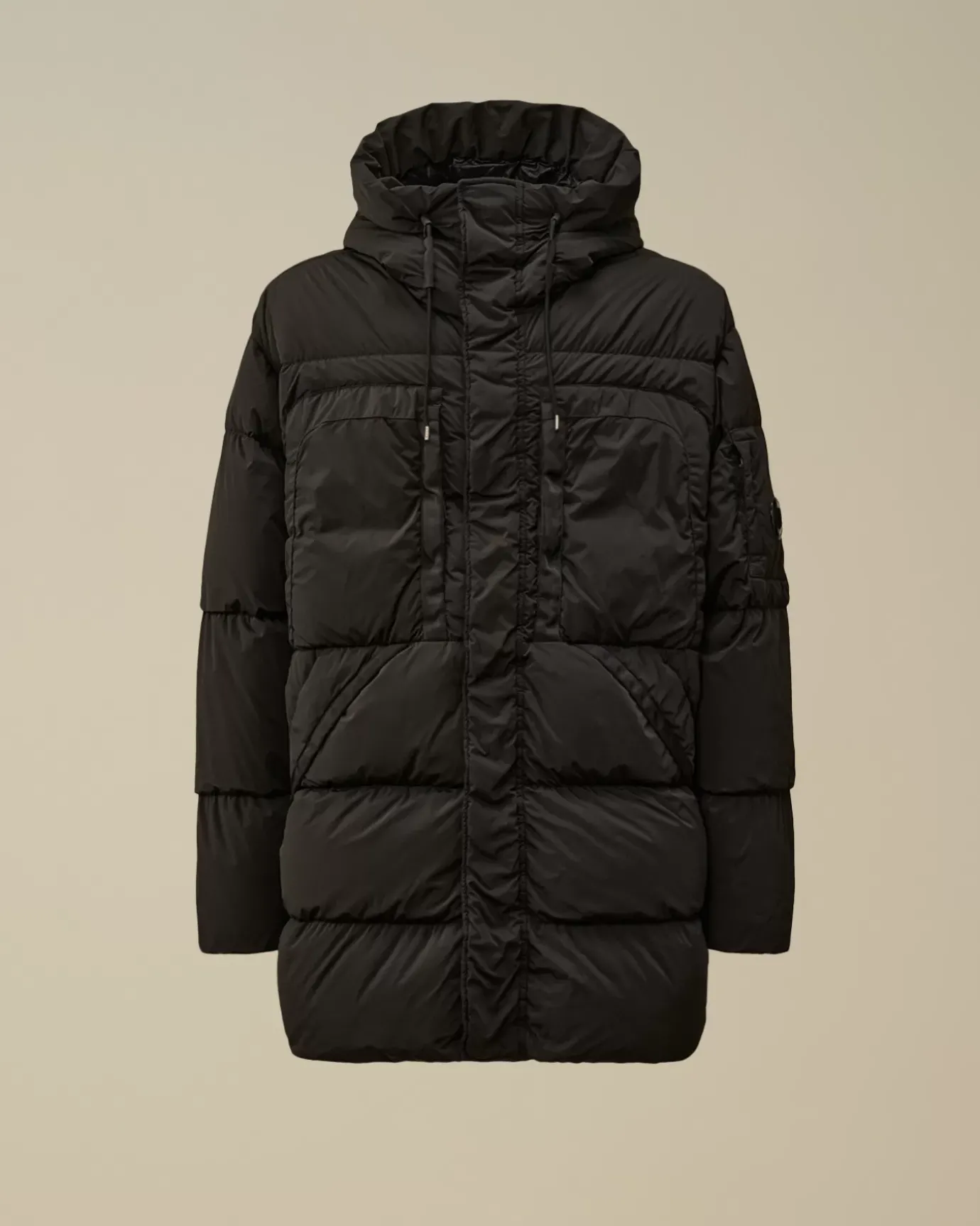 Jacket & Coats<C.P. Company Nycra-R Hooded Long Down Jacket Black