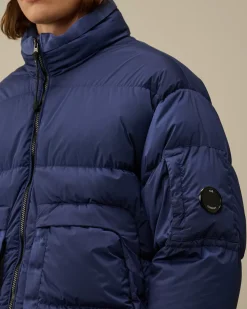 Jacket & Coats<C.P. Company Nycra-R Short Down Jacket Estate Blue