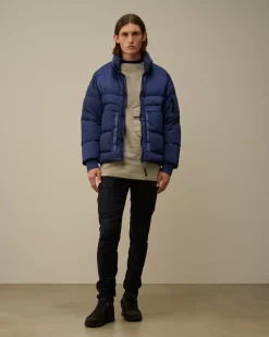 Jacket & Coats<C.P. Company Nycra-R Short Down Jacket Estate Blue