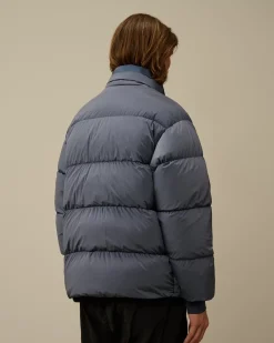 Jacket & Coats<C.P. Company Nycra-R Short Down Jacket Flint Stone – Blue