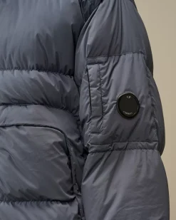 Jacket & Coats<C.P. Company Nycra-R Short Down Jacket Flint Stone – Blue