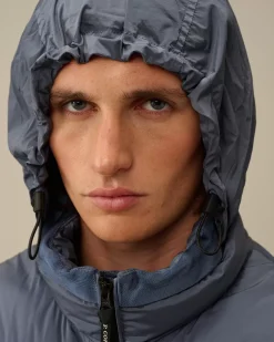 Jacket & Coats<C.P. Company Nycra-R Short Down Jacket Flint Stone – Blue