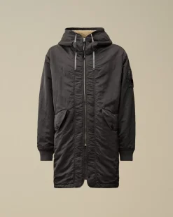 Jacket & Coats<C.P. Company Nylon B Lined Hooded Parka Black Sand