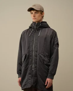 Jacket & Coats<C.P. Company Nylon B Lined Hooded Parka Black Sand
